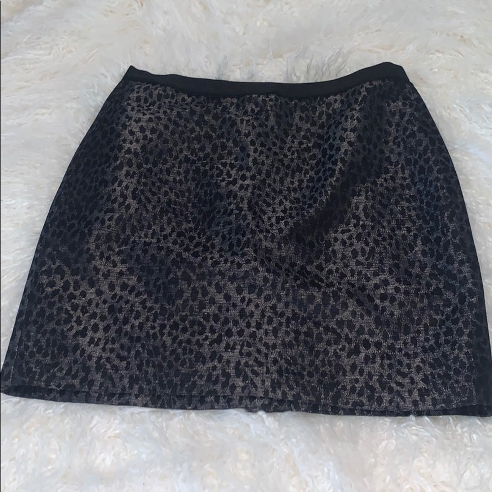 black cheetah print skirt